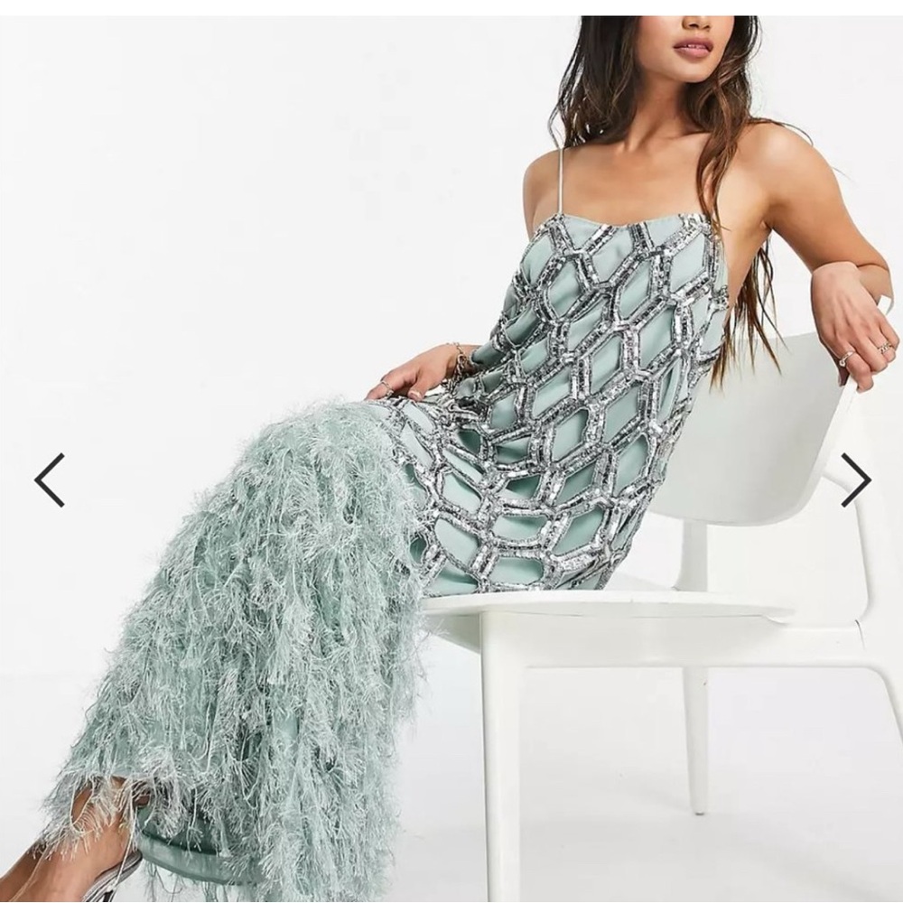 ASOS Feathered Dress